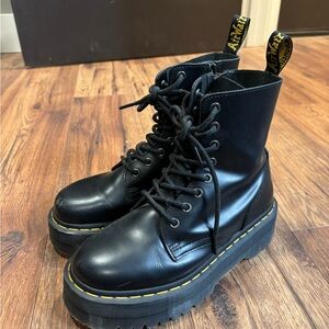 Dr. Martens Black Platform Boots for Women